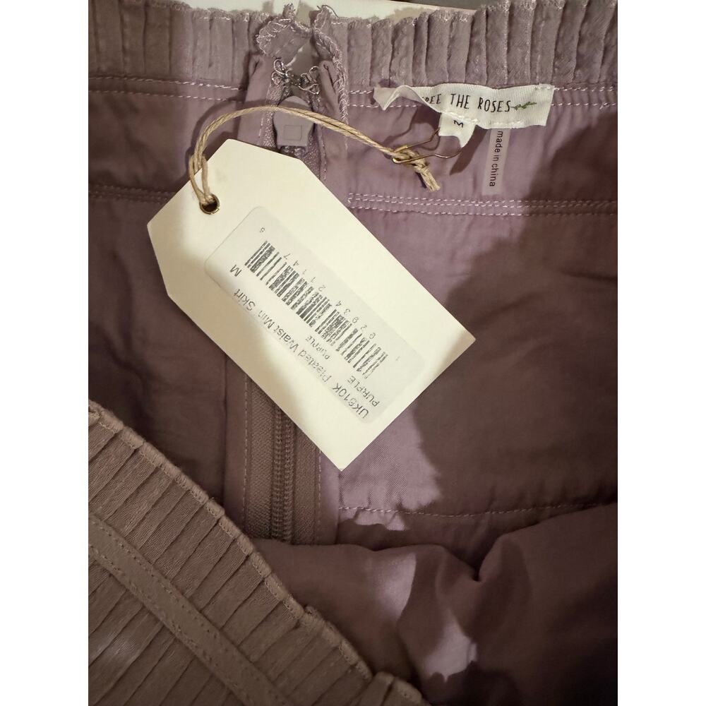 Free the Roses Pleated Waist Ruffle Mini Skirt – NWT-Size Medium Purple - Picture 5 of 6